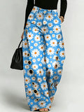 Cute Daisy Decorative Pattern Women's Denim Pants