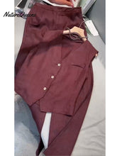 Women's Cotton And Linen Casual Vest and Pants Set