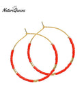 Bohemian Colorful Rice Bead Earrings