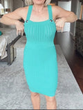 Stylish And Cozy Two-piece Set: Knitted Cardigan And Sleeveless Knitted Dress