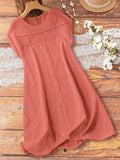Casual & Elegant Cutout Lace-paneled Dress