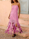 Stylish And Elegant Snake-print Chiffon Dress With Ruffled Collar