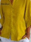 Women'sCotton & LinenCasual Tie-backShirt