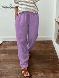 Women'sCotton And Linen Casual Pants
