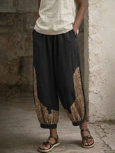 Casual Spliced print Harem Pants