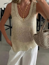 Women's Sparkly Sequin Knit Sleeveless Top