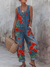Women's Floral Print Casual Jumpsuit