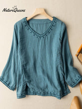 Summer Retro Style Light Weight Cotton And Linen Shirt