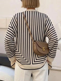 Women's Striped Loose Cardigan Shirt