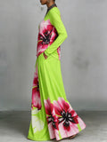 Stylish Printed Casual Cotton Top And Wide-leg Pants Two-piece Set