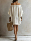 Women's Simple Retro Cotton And Linen Dress