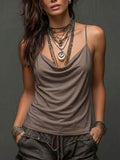 Women's Strappy Draped-neck Vest