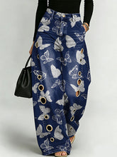 Elegant And Dreamy Butterfly Decorative Pattern Women's Cotton Denim Pants