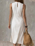 Women's Art Simple Casual Comfortable Cotton Linen Dress