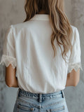 Women's Paneled Lightweight Short-sleeve Top — An Elegant Blouse