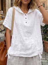 Women's Casual Linen Short-sleeve Shirt