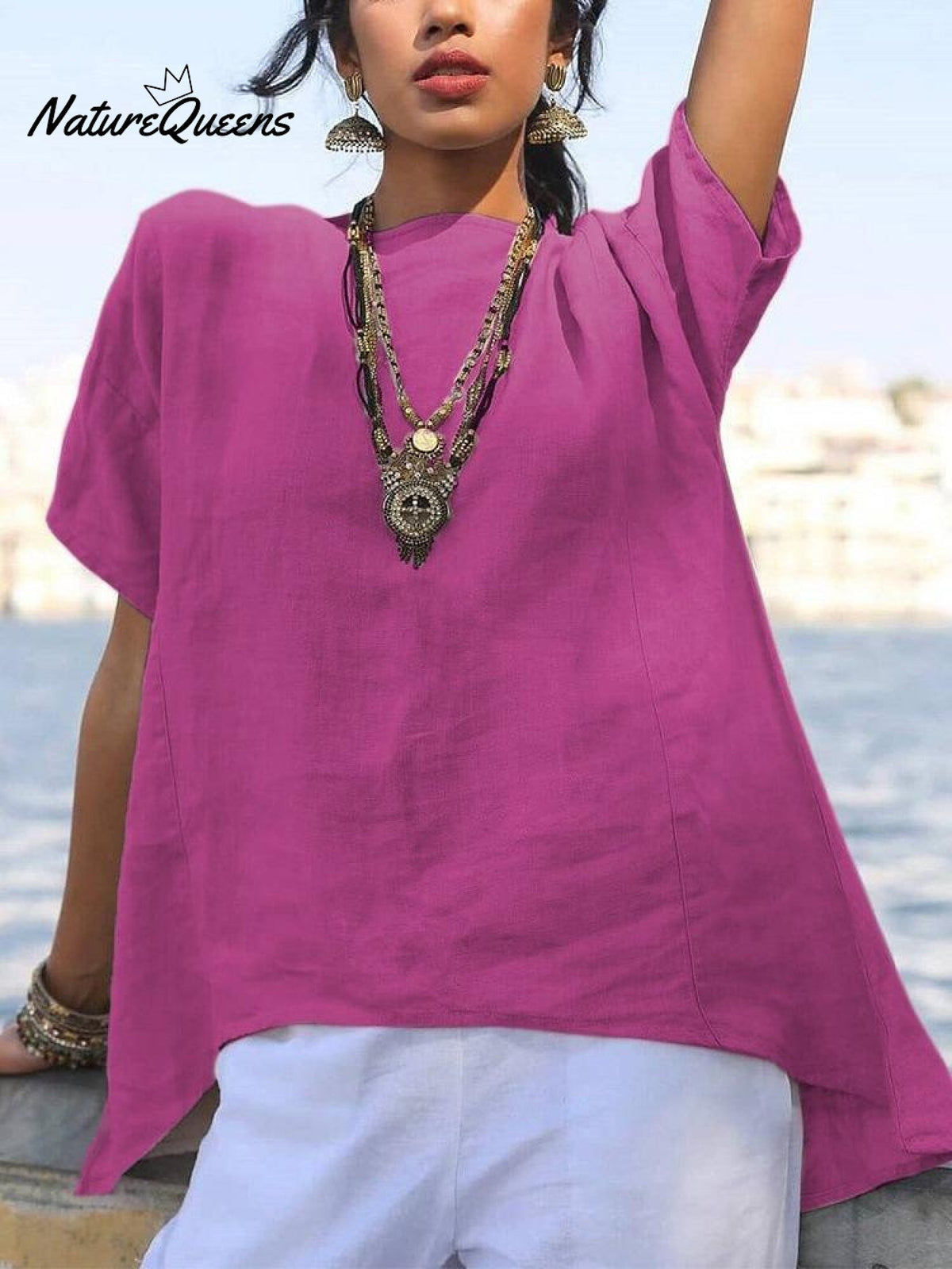 Solid color A-Line Top