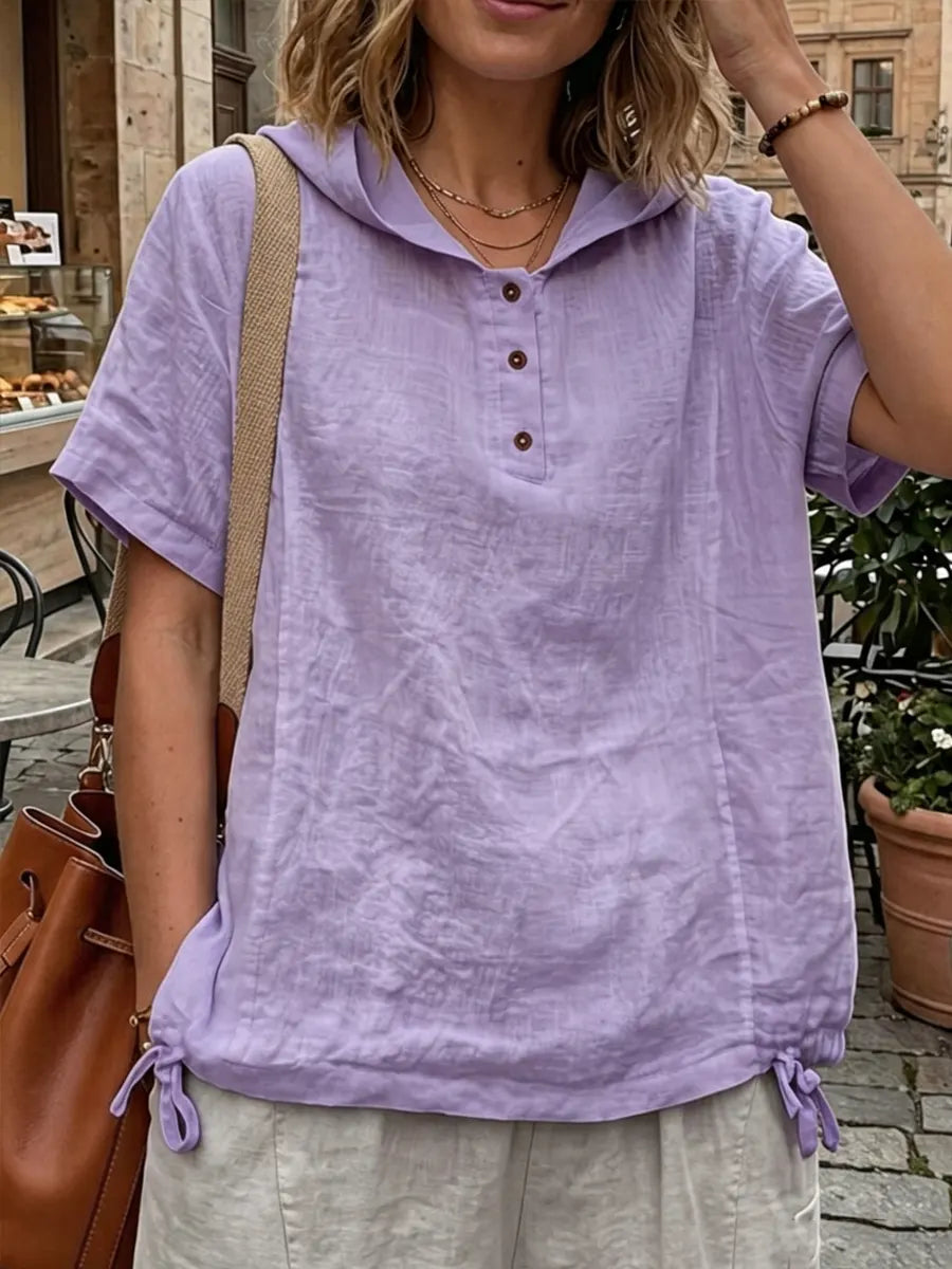 Women's Casual Linen Short-sleeve Shirt