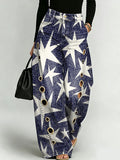Explosive Star Decorative Pattern Women's Casual Cotton Denim Pants