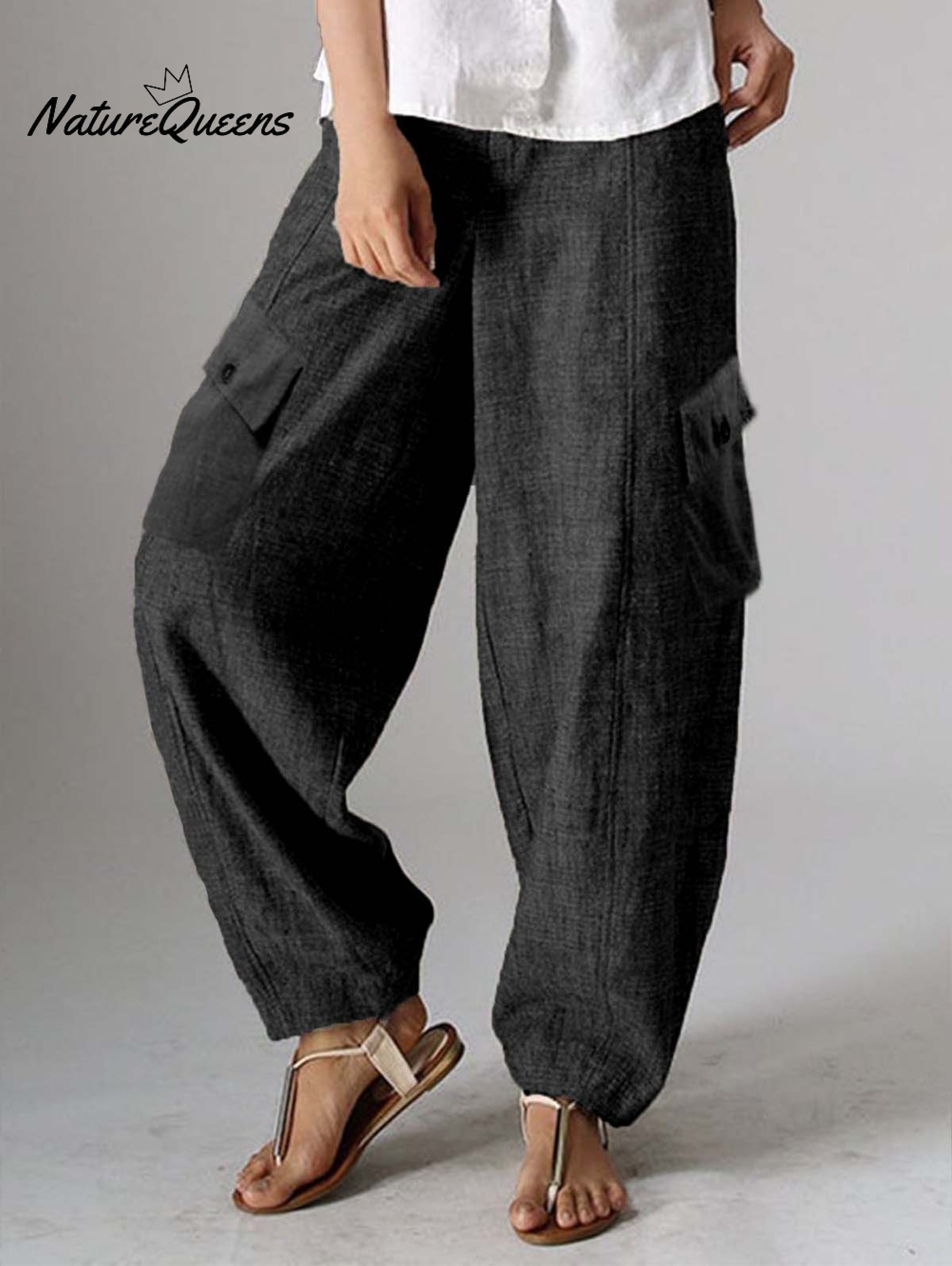 Fashion With Pockets Straight Leg Cargo Pants