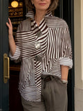 Women's Retro Striped Casual Shirt
