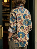Women's Colorful Flowers Print Shirt