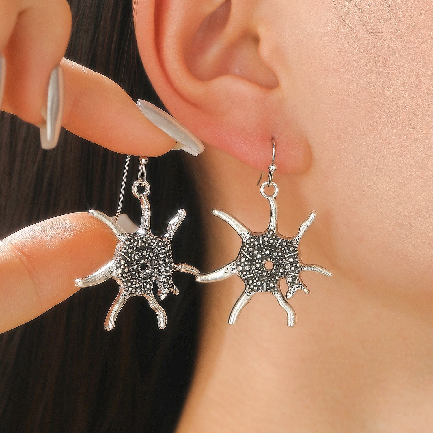 Ancient Silver Dolphin Earrings