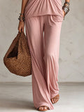 Women's Bohemian Two-Piece Set: Halter Top and Comfortable Pants