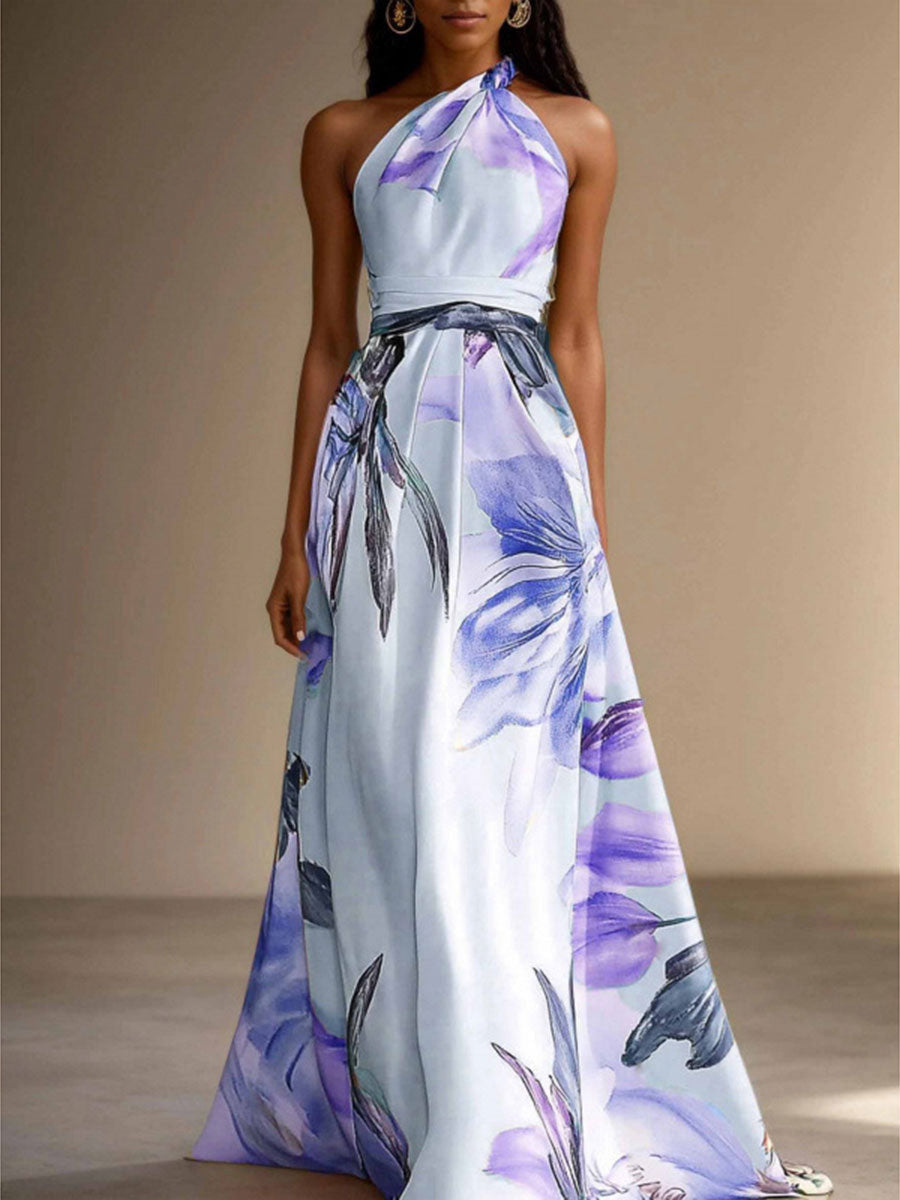Women's Printed Maxi Vacation Sleeveless Dress