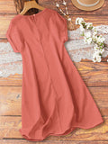Casual & Elegant Cutout Lace-paneled Dress
