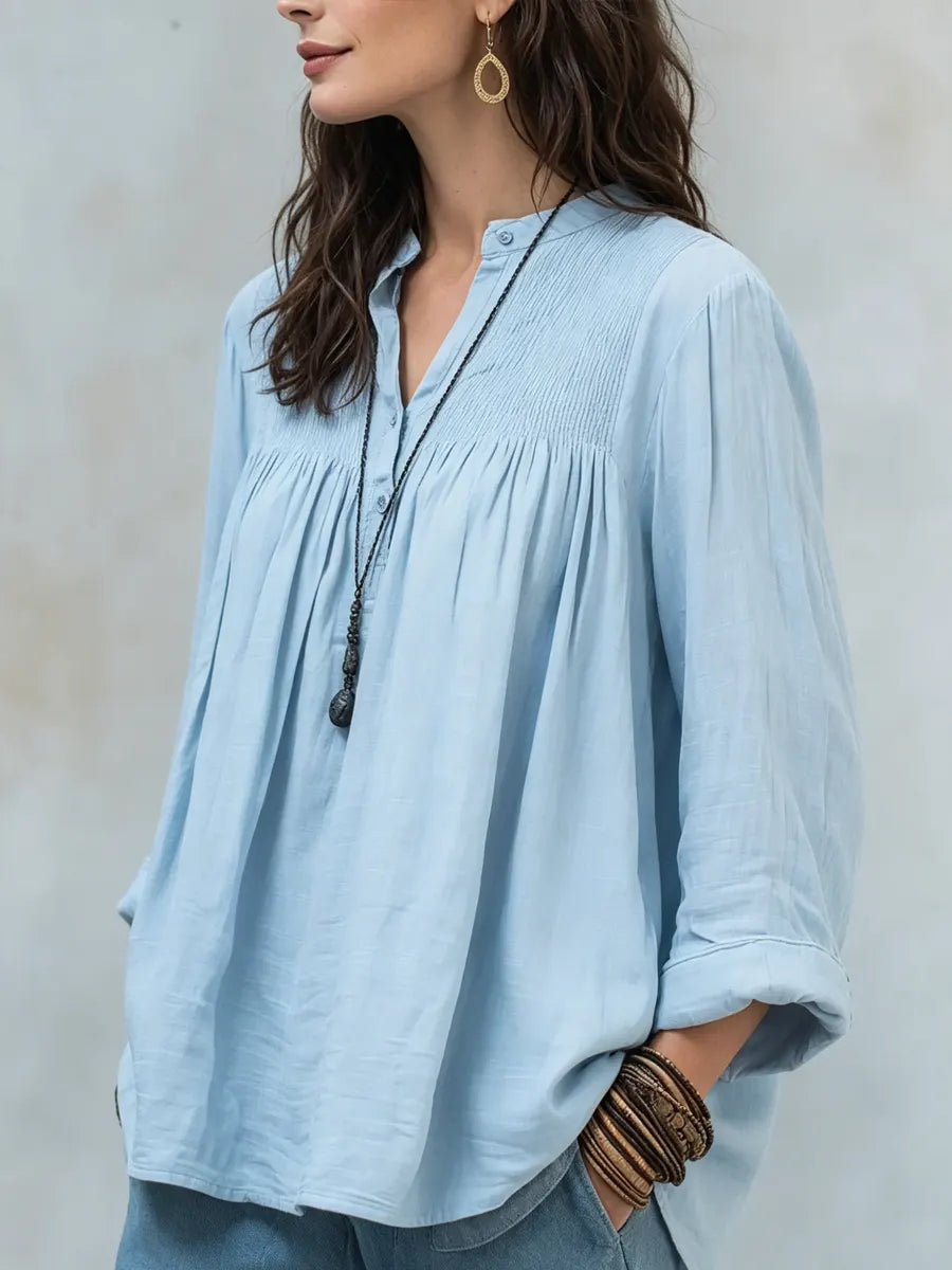Women's Cotton-linen Textured Shirt