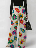Women's Vintage Colorful Leopard Print Print Casual Fashion Cutout Jeans
