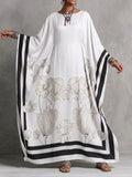 Comfortable, Stylish, And Extra-long Dress With Artistic Print