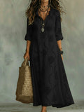 Retro Ruffled Collar Floral A-line Dress