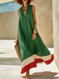 Women's Casual Vacation Minimalist V-neck Dress