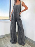 Women's Casual Cotton Denim Jumpsuit