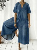 Women's Cozy And Casual Cotton Jumpsuit